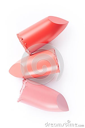 Lipstick collection on white Stock Photo