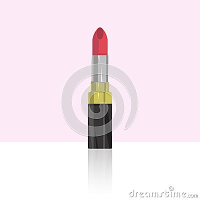 Lipstick cosmetics icon. Flat style. Makeup collection. Vector. Illustration. Vector Illustration