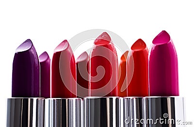 Lipstick of different colors Stock Photo