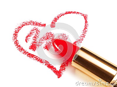 Lipstick Heart Stock Photo