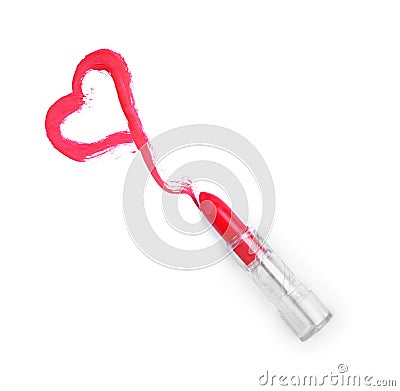 Lipstick heart shape Stock Photo