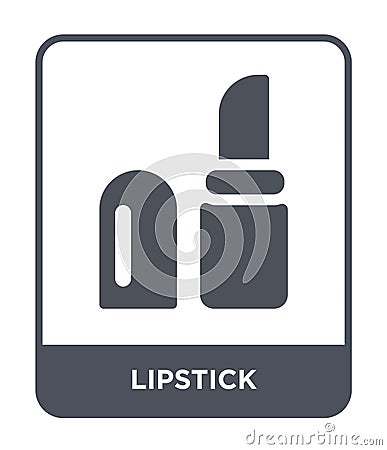 lipstick icon in trendy design style. lipstick icon isolated on white background. lipstick vector icon simple and modern flat Vector Illustration