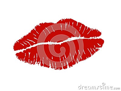 Lipstick kiss Vector Illustration