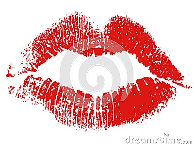 Lipstick kiss Vector Illustration