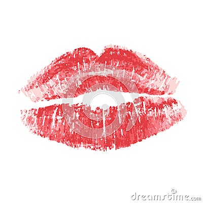 Lipstick kiss Vector Illustration