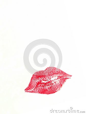 Lipstick Kiss Stock Photo