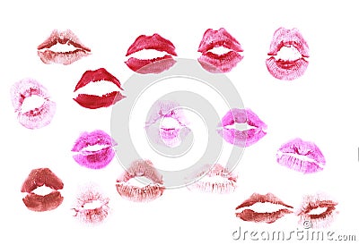 Lipstick kiss print Stock Photo