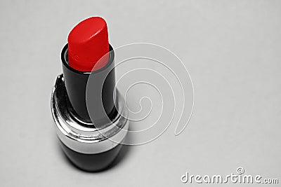 Open lipstick red colour Stock Photo