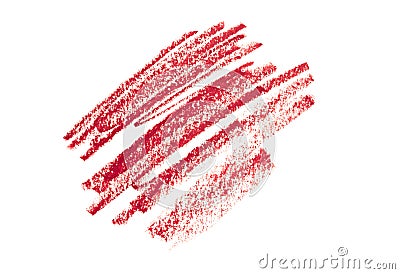 Lipstick Liner Pencil Squiggles isolated on white background - Image Stock Photo