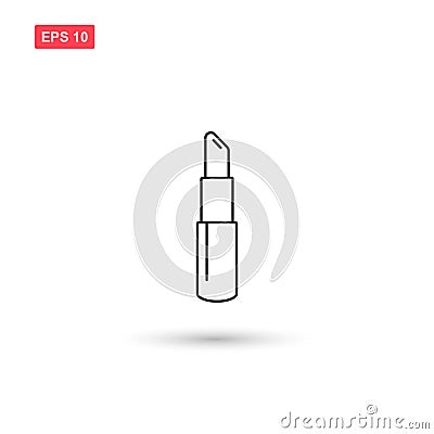 Lipstick rouge icon vector isolated Vector Illustration