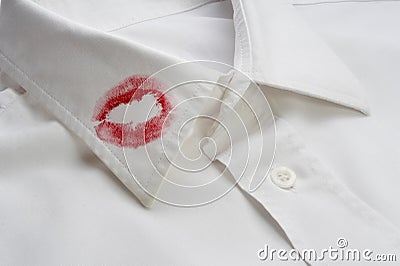 Lipstick shirt Stock Photo