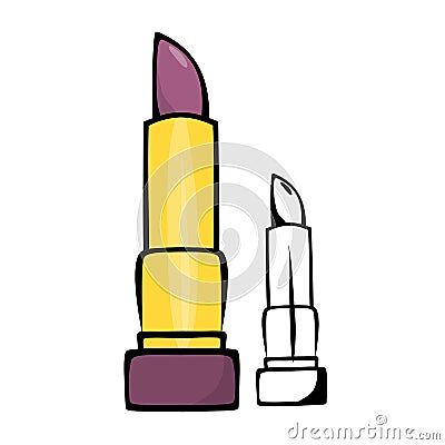 Lipstick sketch Vector Illustration