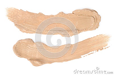 Lipstick smear smudge on white backround as sample cosmetics concept Stock Photo