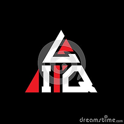 LIQ triangle letter logo design with triangle shape. LIQ triangle logo design monogram. LIQ triangle vector logo template with red Vector Illustration