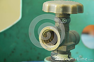 Liquefied petroleum gas tank hole for cooking Stock Photo