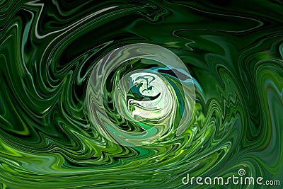Liquid Abstract Pattern With DarkGreen, ForestGreen, And PaleGreen Graphics Color Art Form. Digital Background With Stock Photo