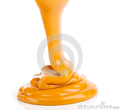 Liquid caramel Stock Photo