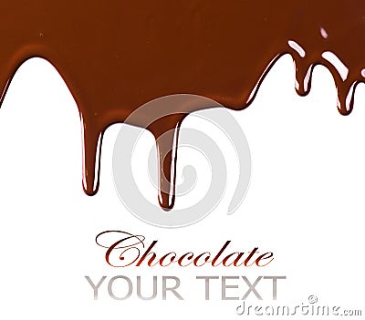 Liquid chocolate border design Stock Photo