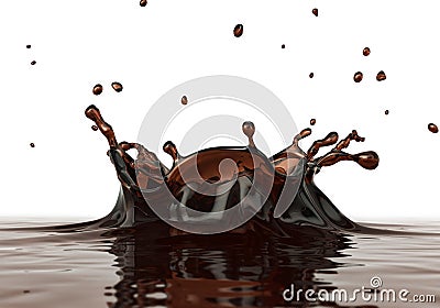 Liquid coffee splash close up. Stock Photo