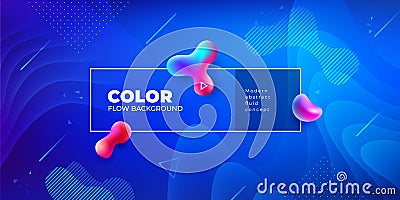 Liquid color background design. Fluid gradient shapes composition. Futuristic design posters. Eps10 vector. Vector Illustration