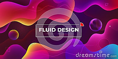 Liquid color background design. Fluid gradient shapes composition. Futuristic design posters. Eps10 vector. Vector Illustration