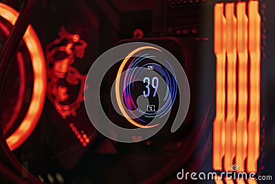 Liquid Cooling in High-End Gaming PC Editorial Stock Photo