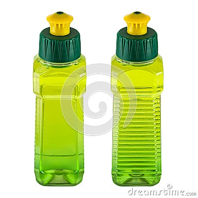 Liquid dishwasher detergent package Stock Photo