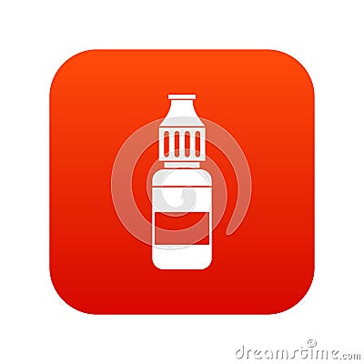 Liquid for electronic cigarettes icon digital red Vector Illustration