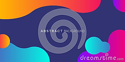 Liquid gradient abstact background. Vector isolated illustration. Web banner. Fluid gradient shapes composition Vector Illustration