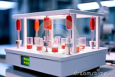 liquid handler a device used to automate the preparation of samp Stock Photo