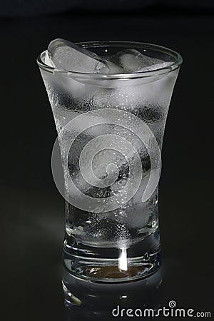 Liquid and Ice. Stock Photo