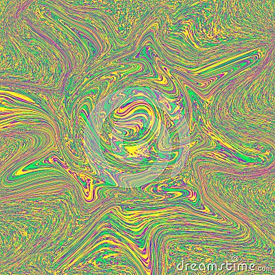 Liquid marble amazing life themed. with a combination of yellow, red, green, and blue. Liquid digital marble illustration Stock Photo