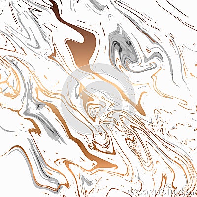 Liquid marble texture design, colorful marbling surface, black and white with gold, vibrant abstract paint design, vector Vector Illustration