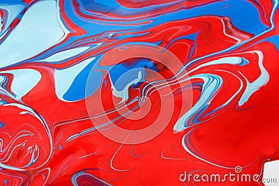 Liquid marbling acrylic paint background. Fluid painting abstract texture Stock Photo