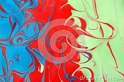 Liquid marbling acrylic paint background. Fluid painting abstract texture Stock Photo