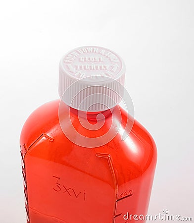 Liquid Medicine Bottle Stock Photo