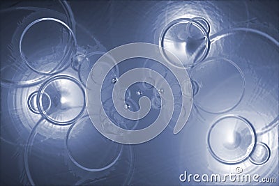 Liquid Metal Raindrops Abstract Background Stock Photo