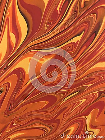 Liquid paint swirl painting acrylic. Stock Photo