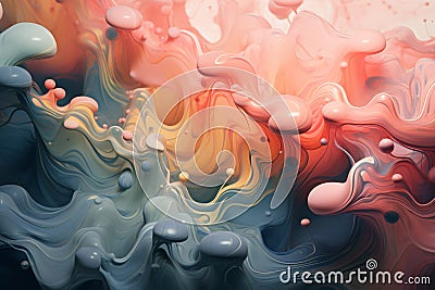 Liquid Pastel Background. Soft and Dreamy Stock Photo