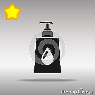 Liquid soap black Icon button logo symbol Vector Illustration