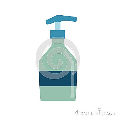 Liquid soap bottle. Hairdresser tool flat isoleted icon Stock Photo