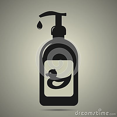 Liquid soap icon in flat style Vector Illustration