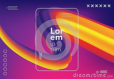 Liquid wave background. colorful 3d flow shape. abstract fluid gradient composition for banner, poster, cover. vector illustration Vector Illustration