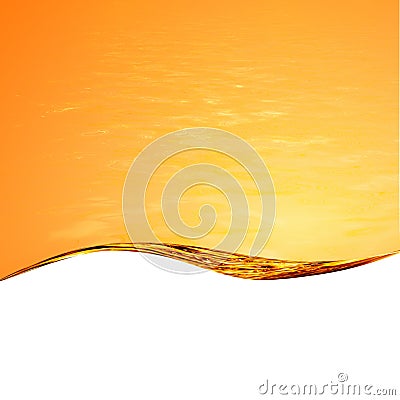 Liquid yellow wave line. For the project, gold, rest, oil, honey Stock Photo