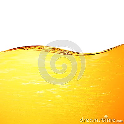 Liquid yellow wave line. For the project, gold, rest, oil, honey Stock Photo