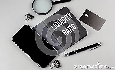 NAV word on smartphone with credit card and pen Stock Photo