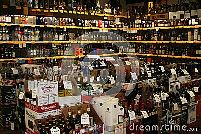 Liquor store Editorial Stock Photo