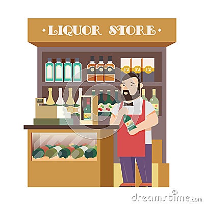 Liquor store Vector Illustration