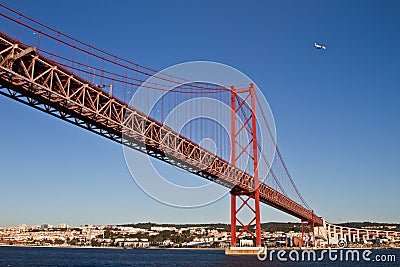 Lisbon, 25th of April bridge Stock Photo