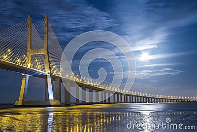 Lisbon Bridge Stock Photo